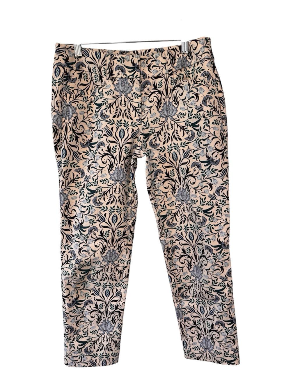 Woman’s Loft Marisa Size 0 Floral Botanical Print Slim Fit Ankle Pants
